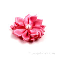 Fleur de fleur de fleur de diamant bricolage accessoires pour animaux de compagnie